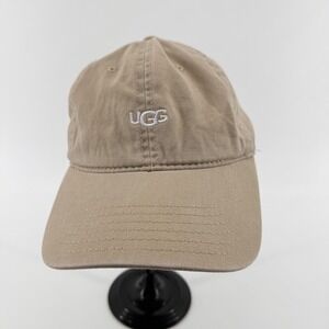 UGG Baseball Cap Mens Tan Solid Cotton Adjustable Strapback Hat 18-772
